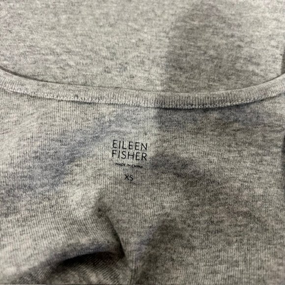 Eileen Fisher Gray Scoop Neck Tank Size XS - Picture 8 of 8